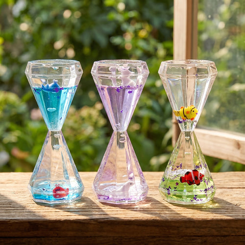 Creative Marine Animal Diamond Oil Drop Hourglass Ornament